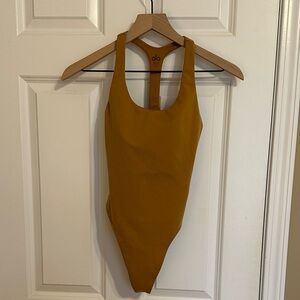 ALO Yoga Mustard Bodysuit